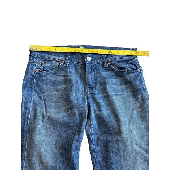 7 For All Mankind Women's Dojo Embroidered Pocket Denim Bermuda Shorts 28 - Picture 4 of 9